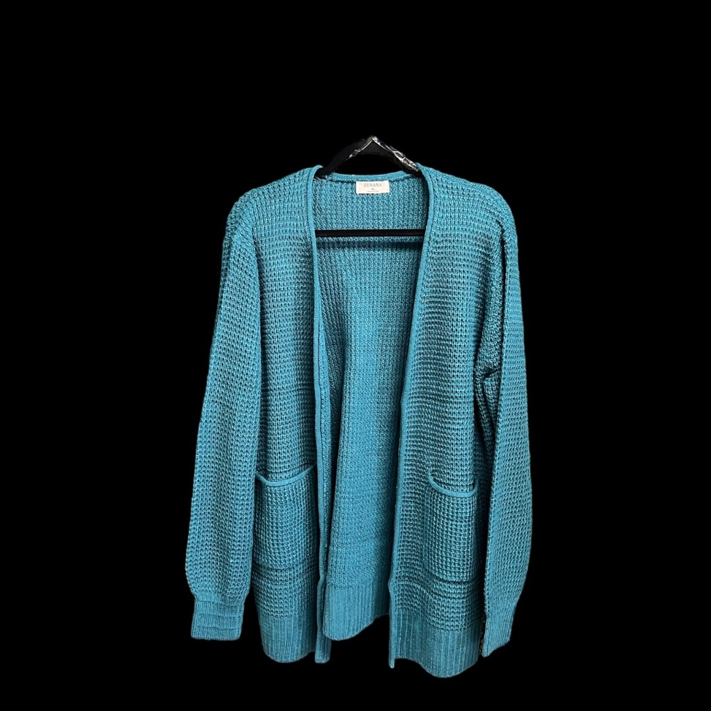 Teal knit cardigan **Plus size teal cardigan available also